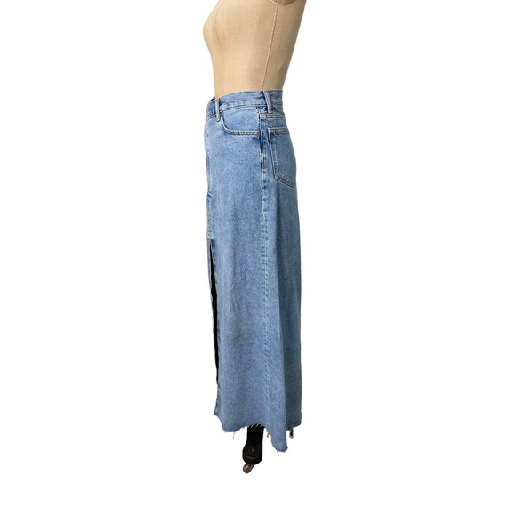 Zara Skirt Denim MAXI Midi SKIRT The Long Skirt XS to Small FIt - Picture 5 of 8